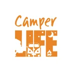Camper Lifer Sticker 17x17 Cm Turuncu