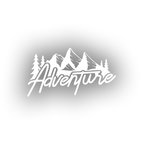 Adventure Dağ Sticker 17x17 Cm Beyaz
