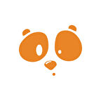 Panda Surat Sticker 17x17 Cm Turuncu