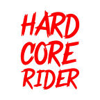 Hard Core Rider Sticker 17x17 Cm Kırmızı