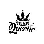 İm His Queen Sticker 17x17 Cm Siyah