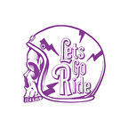 Lets GO Ride Sticker 17x17 Cm Mor