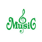 Müzik ve Nota Sticker 17x17 Cm Yeşil