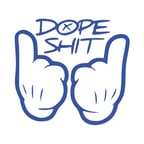 Dope Shit Sticker 17x17 Cm Mavi