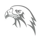 Kartal Kafası Sticker 17x17 Cm Gri