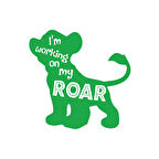 Roar Köpek Sticker 17x17 Cm Yeşil