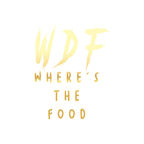 WDF where the food Sticker 17x17 Cm Gold