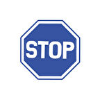Stop Stikcer 17x17 Cm Mavi