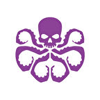 Ahtapot Sticker 17x17 Cm Mor