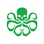 Ahtapot Sticker 17x17 Cm Yeşil