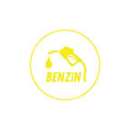 Benzin Araba Sticker 17x17 Cm Sarı