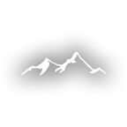 Sıra Dağlar Araba Sticker 17x17 Cm Beyaz