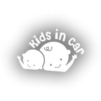 Kids In Car Araba Sticker 17x17 Cm Beyaz