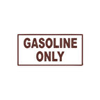 Gasoline Only Araba Sticker 17x17 Cm Kahverengi