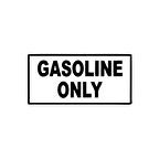 Gasoline Only Araba Sticker 17x17 Cm Siyah