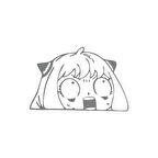 Anime Araba Sticker 17x17 Cm Gri