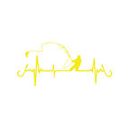 Balıkçılık Araba Sticker 17x17 Cm Sarı