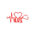 Nurse Araba Sticker 17x17 Cm Kırmızı