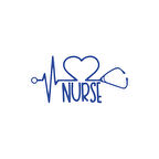 Nurse Araba Sticker 17x17 Cm Mavi
