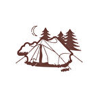 Kamp Araba Stickeri 17x17 Cm Kahverengi