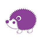 Sevimli Kirpi Araba Sticker 17x17 Cm Mor