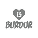 Kalpli 15 Burdur Araba Sticker 17x17 Cm Gri