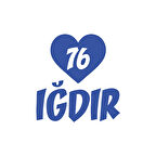 Kalpli 76 Iğdır Araba Sticker 17x17 Cm Mavi