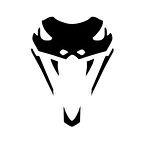 Yılan Kafası Araba Sticker 17x17 Cm Siyah