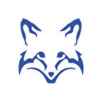 Tilki Kafası Araba Sticker 17x17 Cm Mavi