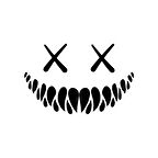 Şeytan Gülen Yüz Araba Sticker 17x17 Cm Siyah