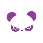 Kızgın Panda Araba Sticker 17x17 Cm Mor