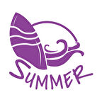 Summer Araba Sticker  17x17 Cm Mor