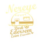 Nereye Park Edersem Evim Orasıdır Karavan Sticker 17x17 Cm Gold