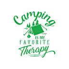 Camp Is My Favorite Therapy Araba Sticker 17x17 Cm Yeşil