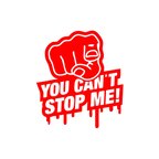 You Cant Stop Me Araba Sticker 17x17 Cm Kırmızı