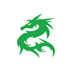 Ejderha Araba Sticker 17x17 Cm Yeşil