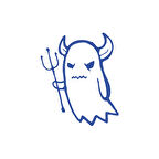 Zebani Hayalet Araba Sticker 17x17 Cm Mavi