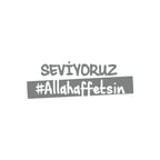 Seviyoruz Allah Affetsin Araba Sticker 17x17 Cm Gri