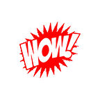 Wow Araba Sticker 17x17 Cm Kırmızı