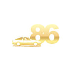 86 JDM Araba Sticker 17x17 Cm Gold
