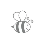 Sevimli Arı Araba Sticker 17x17 Cm Gri