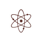 Atom Araba Sticker 17x17 Cm Kahverengi