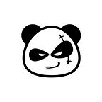 Serseri Panda Araba Sticker 17x17 Cm Siyah