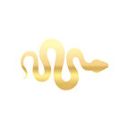 Yılan Araba Sticker 17x17 Cm Gold