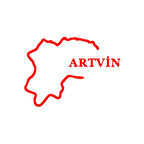 Artvin Harita Araba Sticker 17x17 Cm Kırmızı