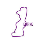 Edirne Harita Araba Sticker 17x17 Cm Mor