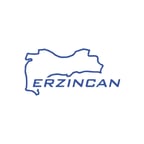Erzincan Harita Araba Sticker 17x17 Cm Mavi