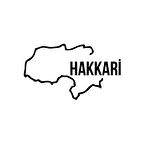 Hakkari Harita Araba Sticker 17x17 Cm Siyah