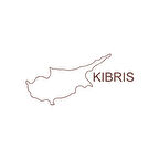 Kıbrıs Harita Araba Sticker 17x17 Cm Kahverengi