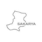 Sakarya Harita Araba Sticker 17x17 Cm Gri